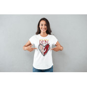 T-shirt lady slim DTG  Deal with  the devil