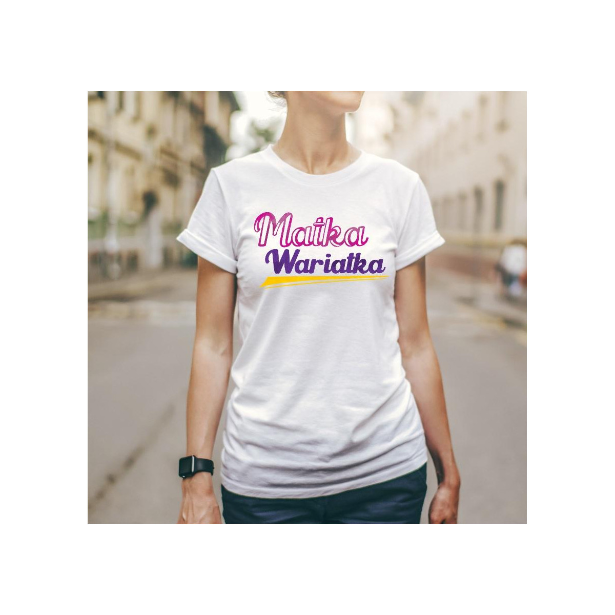 T-shirt lady slim DTG  Jej wysokość mama 2