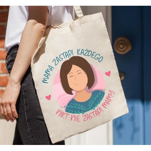 Torba bawełniana ecri Mama robi najlepsze schabowe