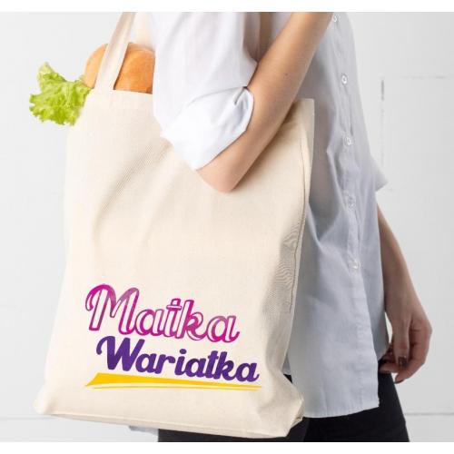 Torba bawełniana ecri Mama robi najlepsze schabowe