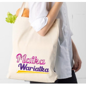 Torba bawełniana ecri Mama robi najlepsze schabowe