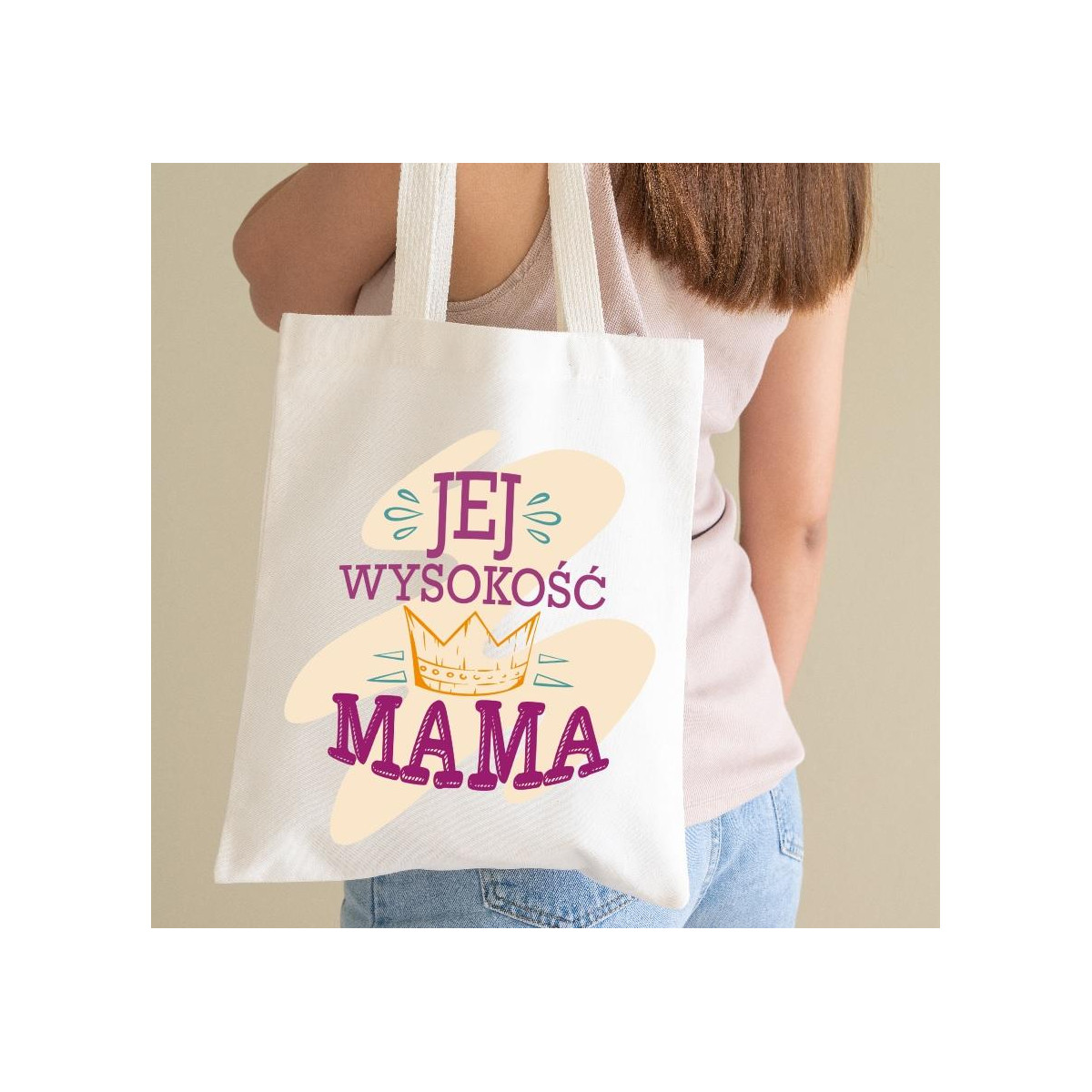 Torba bawełniana ecri Ta mama to super babeczka