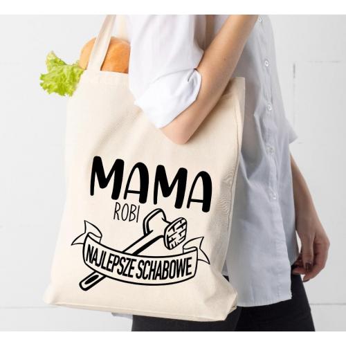 Torba bawełniana ecri Mama mistrzyni kuchni