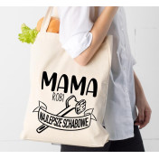 Torba bawełniana ecri Mama mistrzyni kuchni