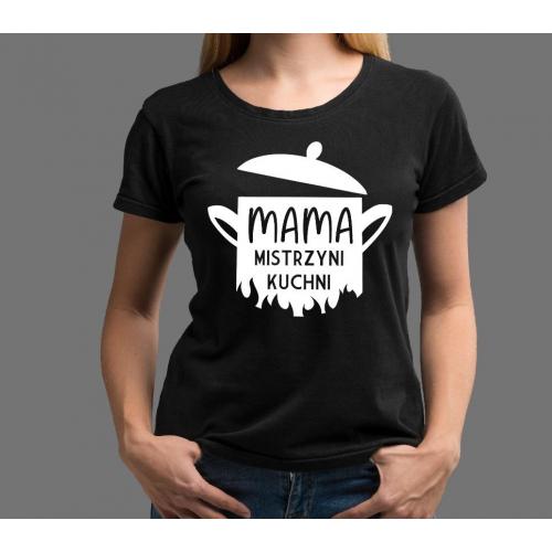 T-shirt lady CZARNA Wszędzie dobrze ale u mamy najlepiej