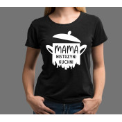 T-shirt lady CZARNA Wszędzie dobrze ale u mamy najlepiej
