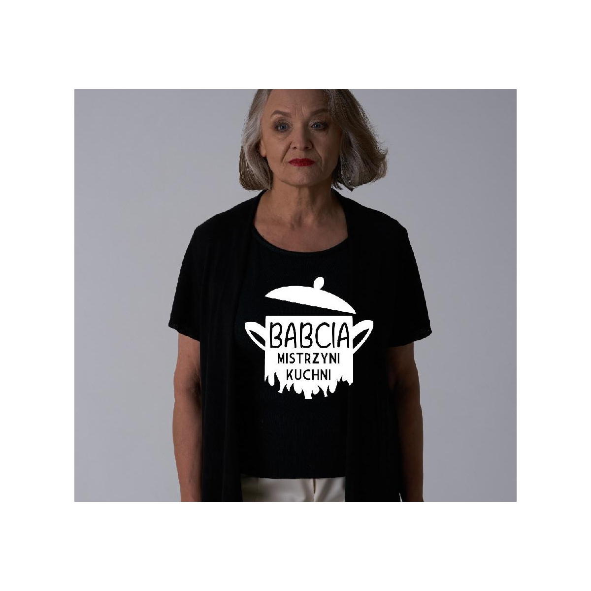T-shirt lady CZARNA Wszędzie dobrze ale u mamy najlepiej