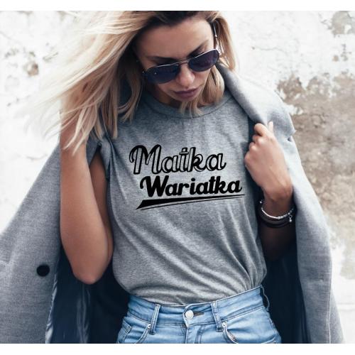 T-shirt lady SZARA Mama robi najlepsze schabowe