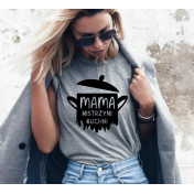 T-shirt lady SZARA Mama robi najlepsze schabowe