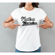 T-shirt lady SZARA Mama robi najlepsze schabowe