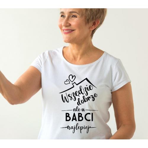T-shirt lady SZARA Mama robi najlepsze schabowe