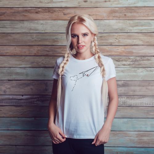 T-shirt lady slim DTG owl