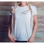 T-shirt lady slim DTG owl