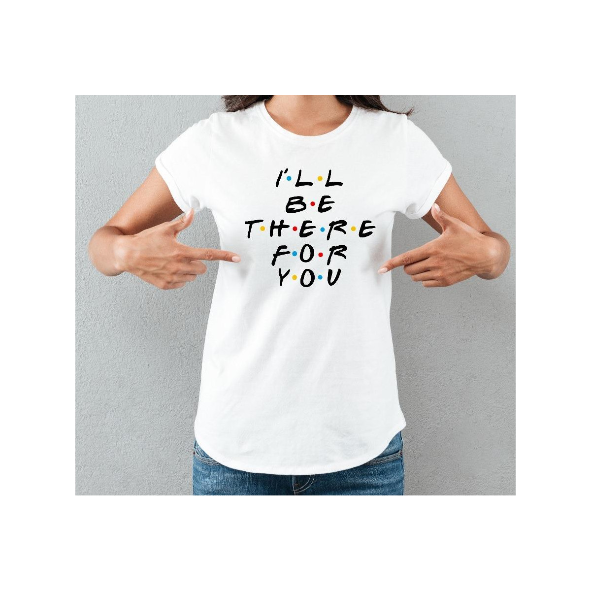 T-shirt lady slim DTG friends 2