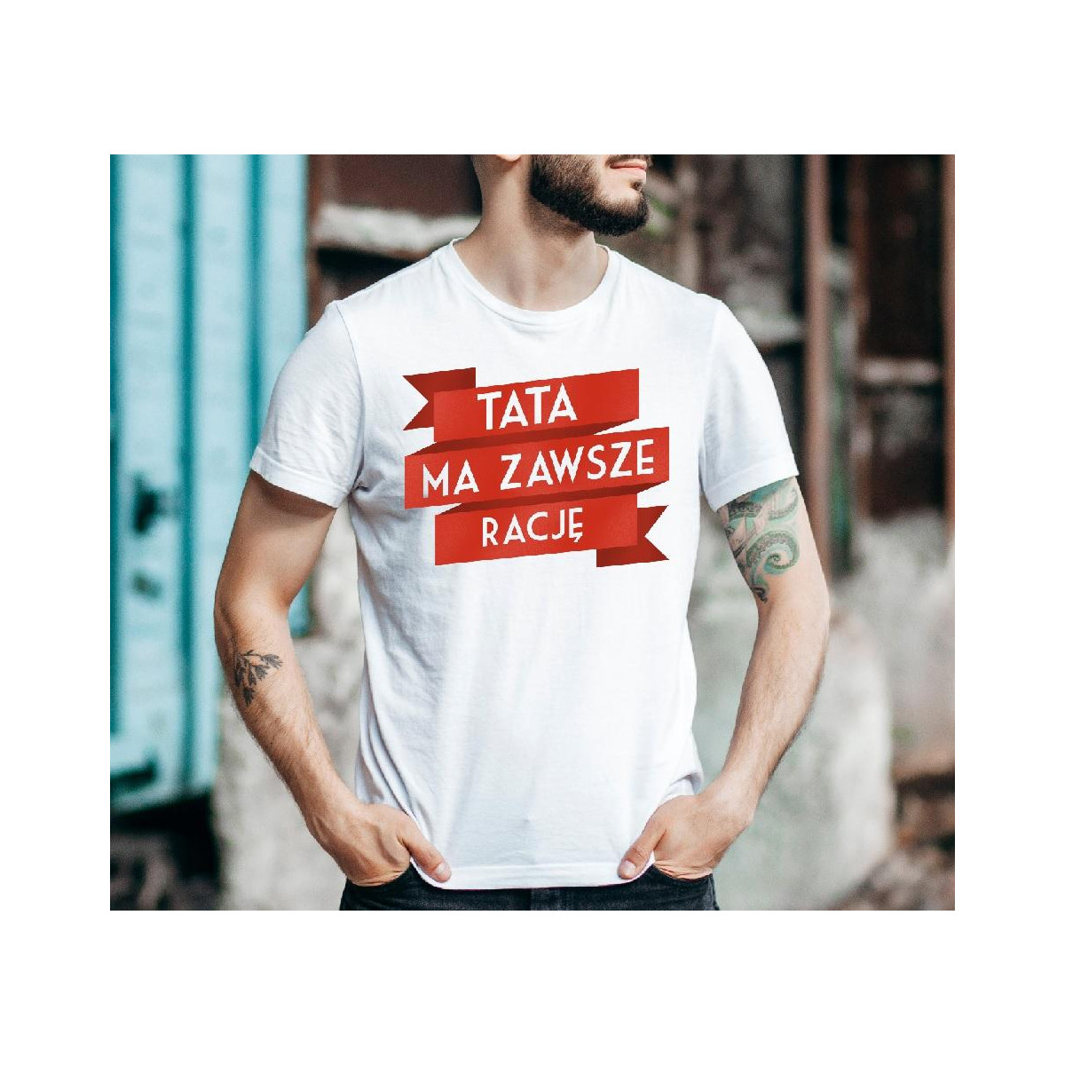 T-shirt oversize Cool Dad white