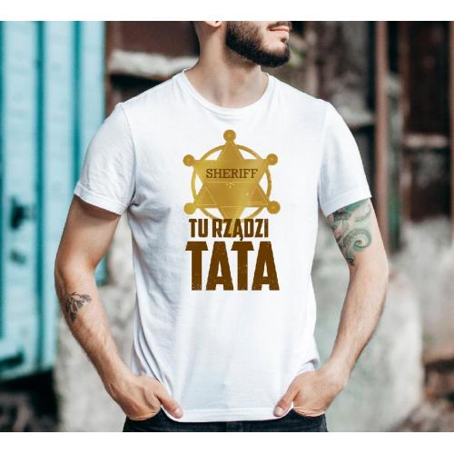 T-shirt oversize Tata ma zawsze rację red