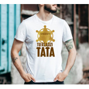 T-shirt oversize Tata ma zawsze rację red