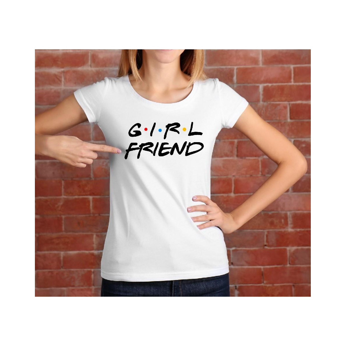 T-shirt lady slim DTG Girlfriend