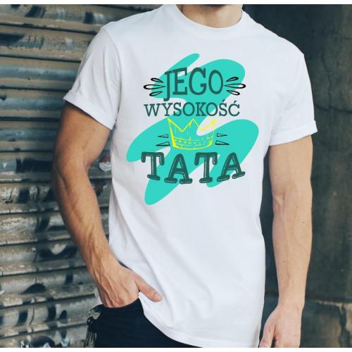 T-shirt oversize Najlepszy tata moro