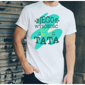 T-shirt oversize Najlepszy tata moro