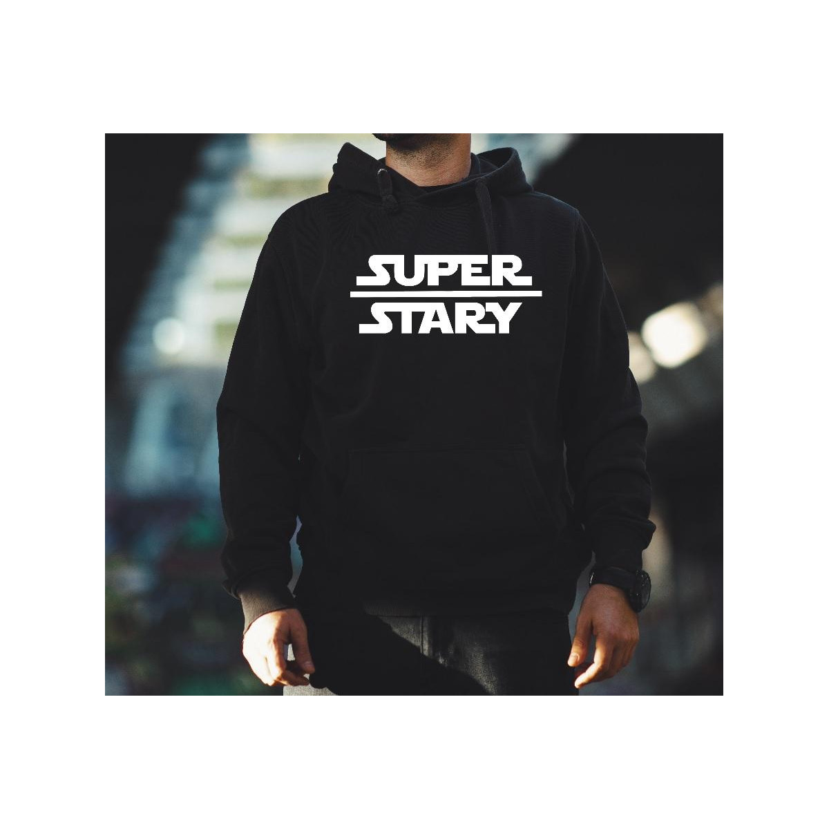 Bluza z kapturem szara/czarna Lord father