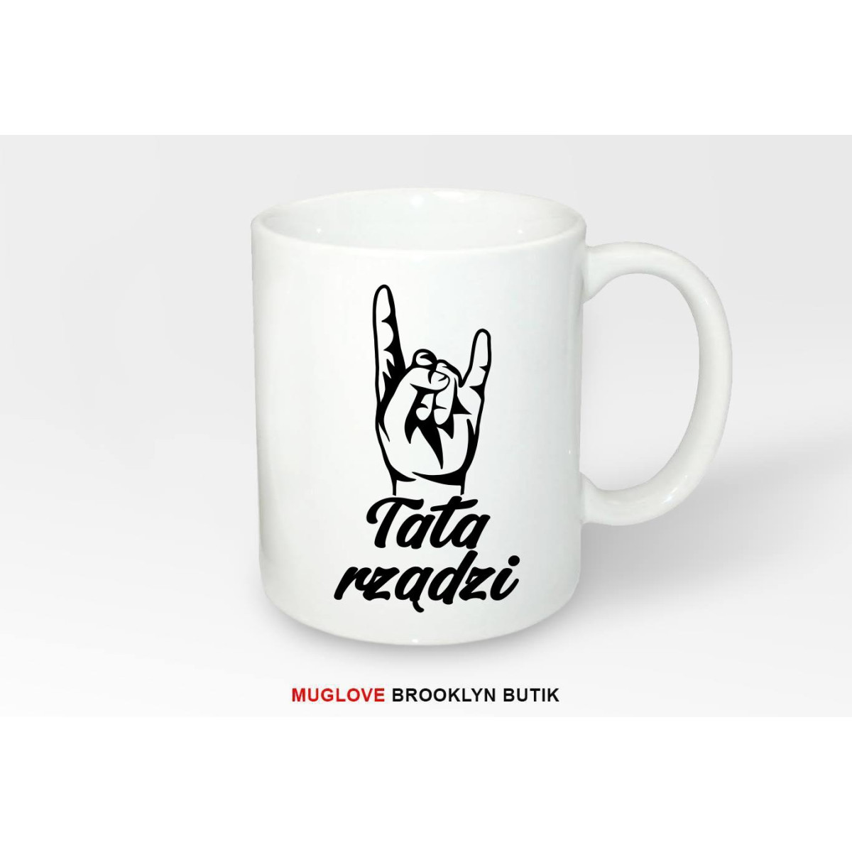 Kubek z nadrukiem tata rządzi 