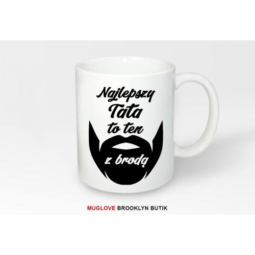 Kubek z nadrukiem Najlepszy tata to ten z brodą