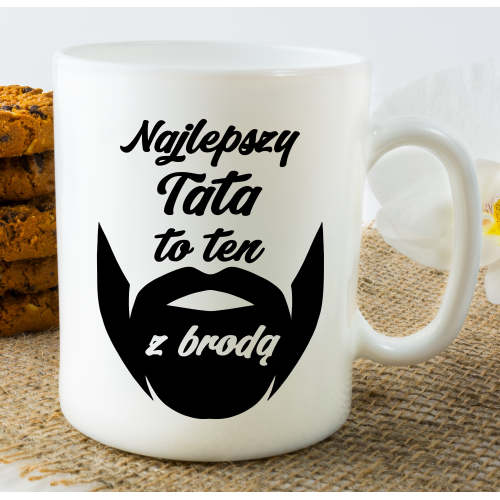 Kubek z nadrukiem Najlepszy tata to ten z brodą