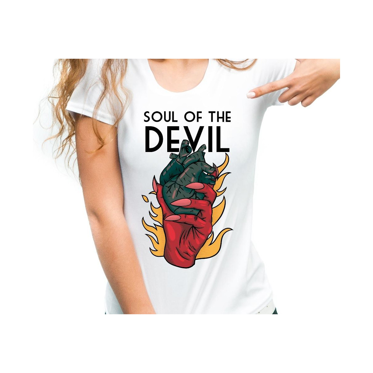 T-shirt lady slim DTG  bella ciao black