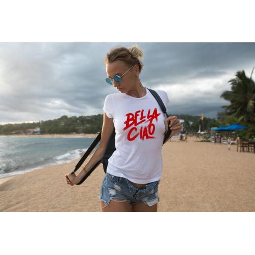 T-shirt lady slim DTG  bella ciao RB