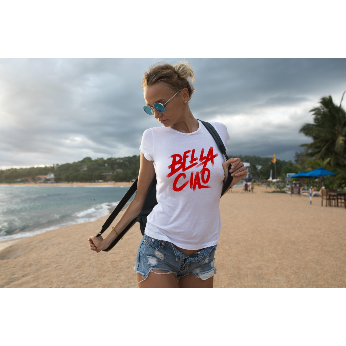 T-shirt lady slim DTG  bella ciao RB