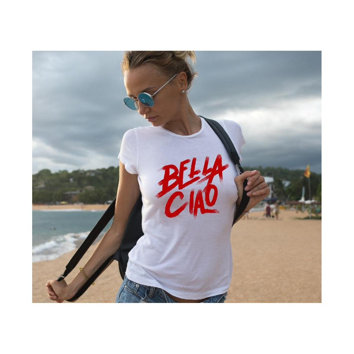 T-shirt lady slim DTG  bella ciao RB