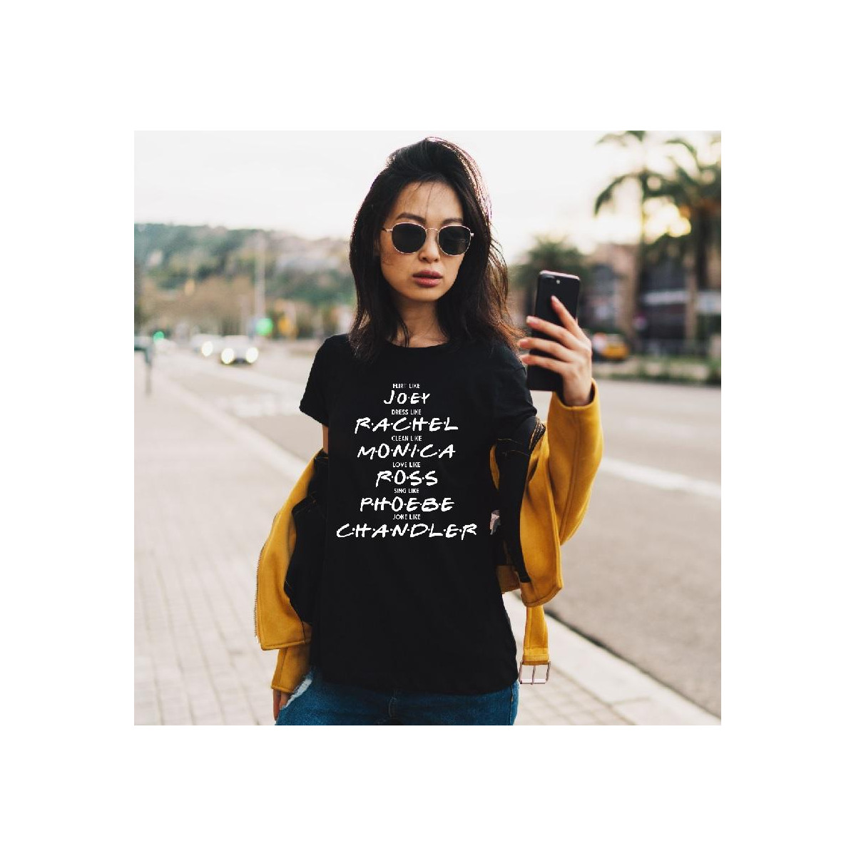 T-shirt lady CZARNA Friends