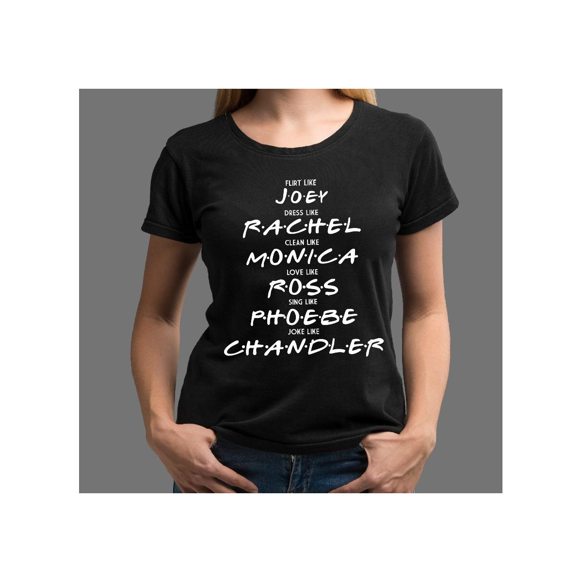 T-shirt lady CZARNA Friends