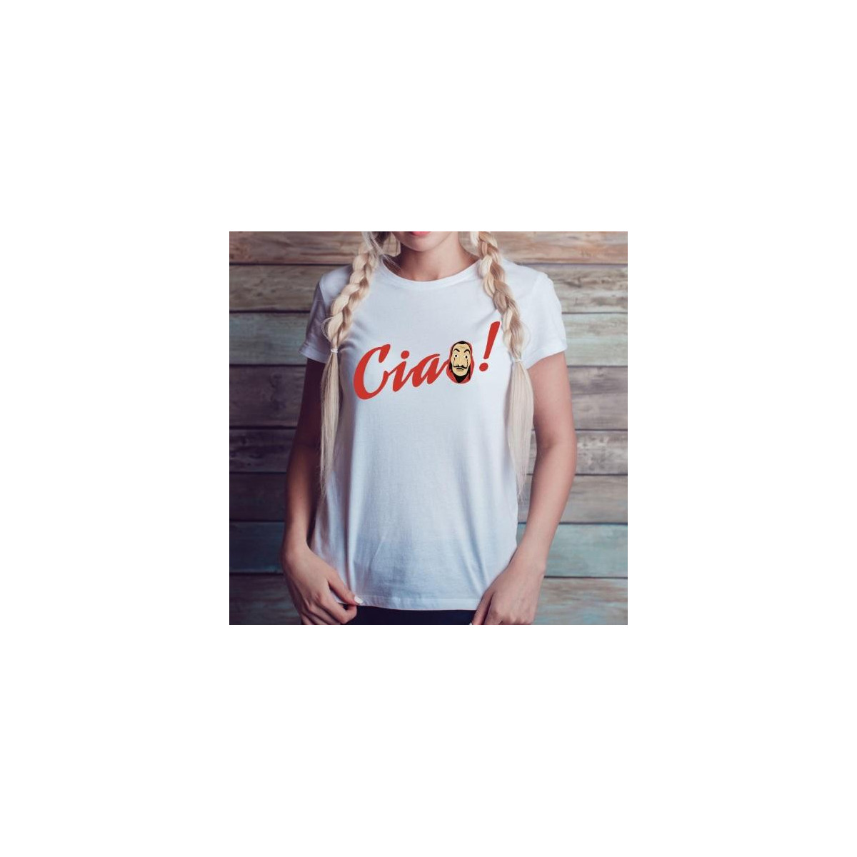 T-shirt lady slim DTG  El profesor