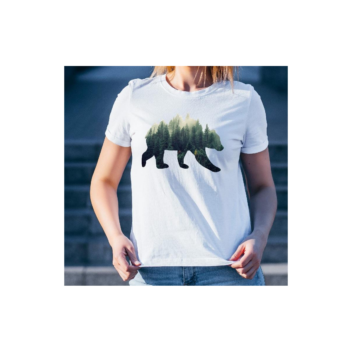 T-shirt lady slim DTG  Kocham góry