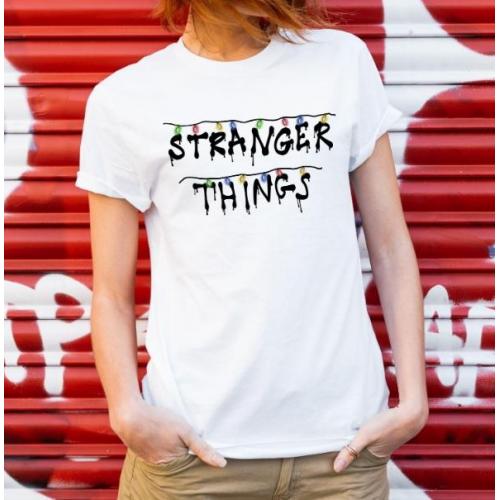 T-shirt lady slim DTG stranger things promise