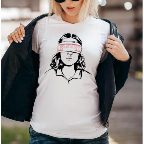 T-shirt lady slim DTG stranger things promise