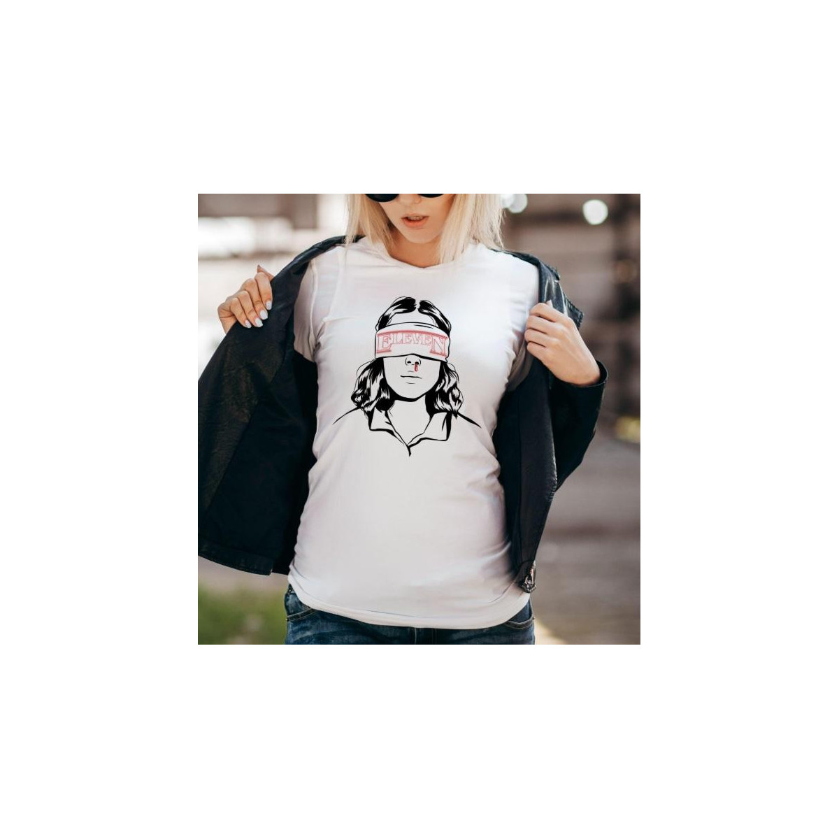 T-shirt lady slim DTG stranger things promise