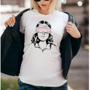 T-shirt lady slim DTG stranger things promise