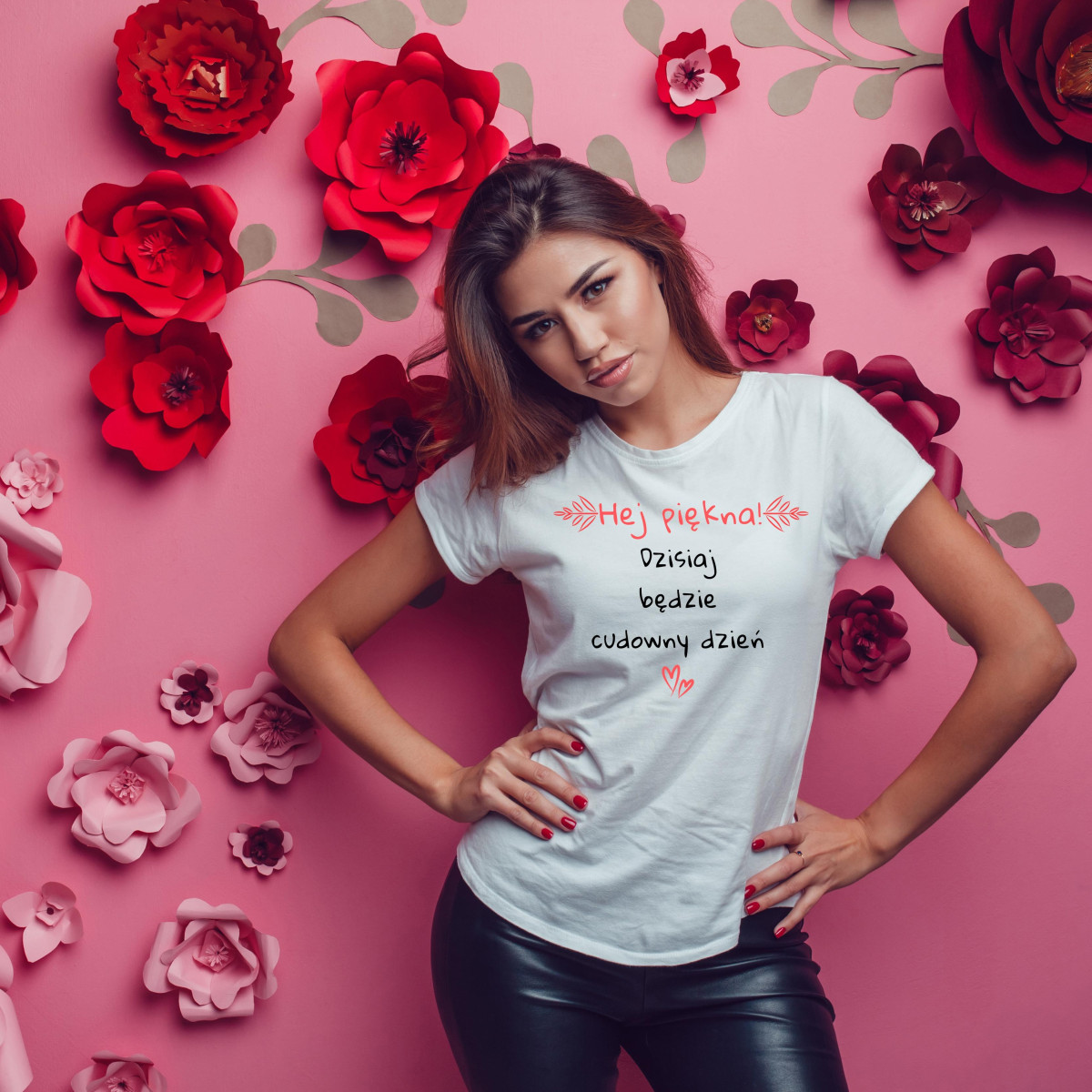 T-shirt lady slim DTG cactus