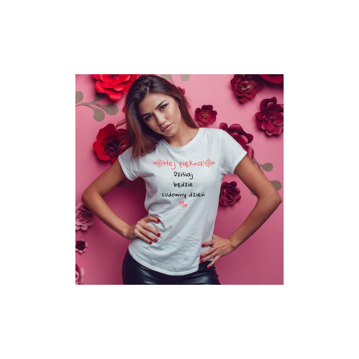 T-shirt lady slim DTG cactus