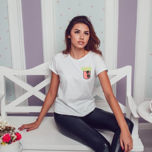 T-shirt lady slim DTG pretty