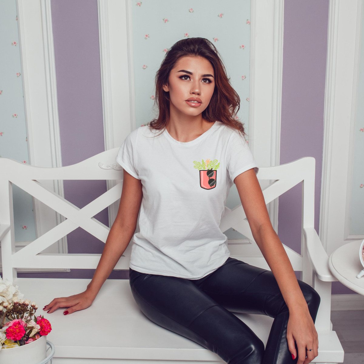 T-shirt lady slim DTG pretty