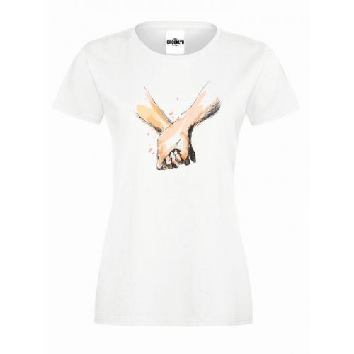 T-shirt lady slim DTG Dłonie