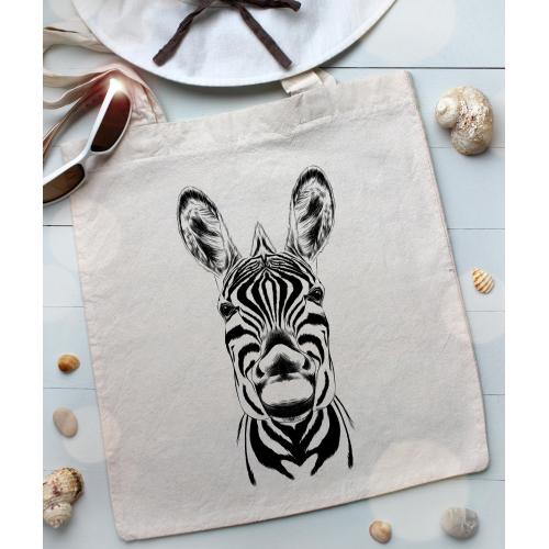 Torba bawełniana ecri zebra