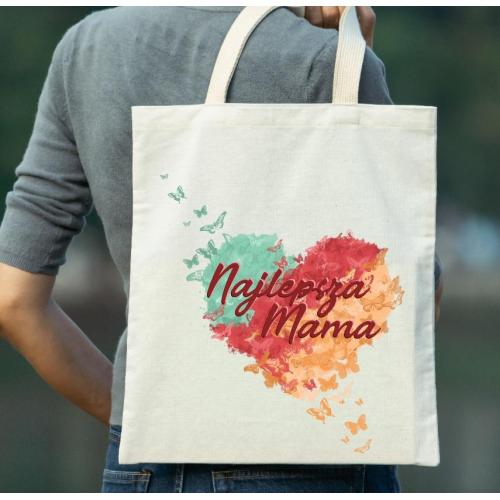 Torba bawełniana Najpiękniejsza mama motyl