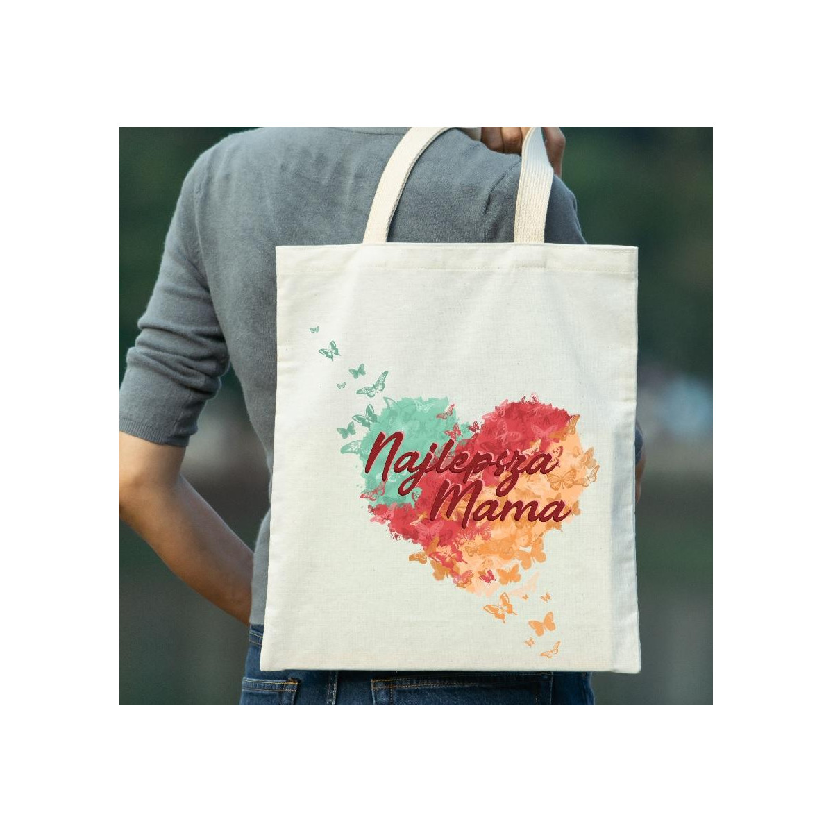 Torba bawełniana Najpiękniejsza mama motyl