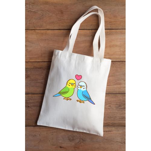 Torba bawełniana ecri Parrots