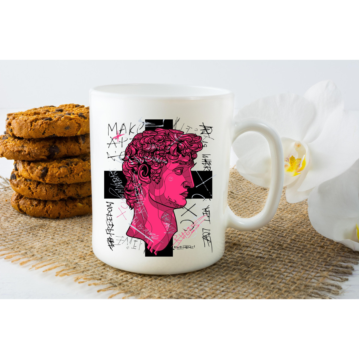 Kubek z nadrukiem najlepsza dziewczyna flowers